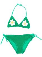 MC2 Saint Barth Kids bikini triangle à fleurs - Vert - thumbnail