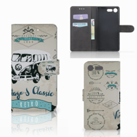 Sony Xperia XZ Premium Telefoonhoesje met foto Retro VW Bus