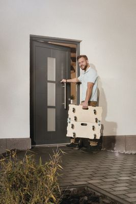 Wolfcraft 5543000 Meubel-transportroller Laadvermogen (max.): 200 kg 590 mm x 290 mm x 120 mm Aantal rollers 8