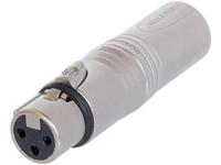 Neutrik NA3F5M tussenstuk voor kabels XLR (5-pin) XLR (3-pin) Grijs