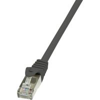 LogiLink CP2023S RJ45 Netwerkkabel, patchkabel CAT 6 F/UTP 0.50 m Zwart Snagless 1 stuk(s) - thumbnail