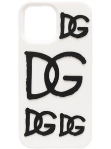 Dolce & Gabbana coque d'iPhone 13 Pro Max à logo DG imprimé - Blanc