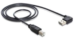 Delock USB-kabel USB 2.0 USB-A stekker, USB-B stekker 2.00 m Zwart Vergulde steekcontacten, UL gecertificeerd 83375