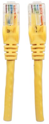 Intellinet 350525 RJ45 Netwerkkabel, patchkabel CAT 6A S/FTP 7.50 m Geel Folie afscherming, Afscherming gevlochten, Halogeenvrij 1 stuk(s)