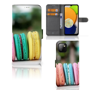 Samsung Galaxy A03 Book Cover Macarons