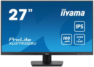 Iiyama ProLite XU2793QSU LED-monitor Energielabel E (A - G) 68.6 cm (27 inch) 2560 x 1440 Pixel 16:9 1 ms HDMI, DisplayPort, Hoofdtelefoon (3.5 mm jackplug),