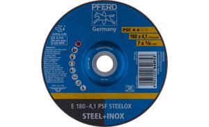 PFERD 62017950 E 180-4,1 PSF STEELOX Afbraamschijf gebogen Diameter 180 mm Boordiameter 22.23 mm RVS, Staal 10 stuk(s)