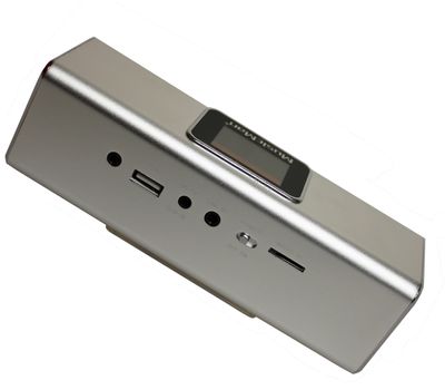 Technaxx MusicMan MA Display Soundstation Mini-luidspreker AUX, FM radio, SD, Draagbaar, USB Zilver