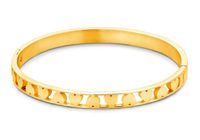 CO88 Collection 8CB-90094 - Stalen bangle met hartjes - one-size - goudkleurig