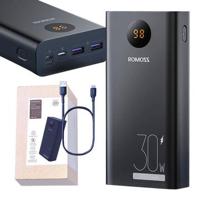 Romoss PEA30 30000mAh Power Bank - USB-C, USB-poorten - Zwart - thumbnail