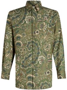 ETRO chemise en coton à imprimé cachemire - Vert