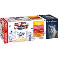 Butcher's Heerlijk kattenvoer kip kalkoen runderlever 40 x 100 g