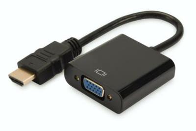 DA-70461 - Video/audio-adapter - HDMI / VGA / audio - HDMI (M) naar HD-15, ministekker (V) - zwart