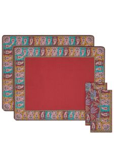 ETRO HOME lot de deux sets de table à motif cachemire - Rouge