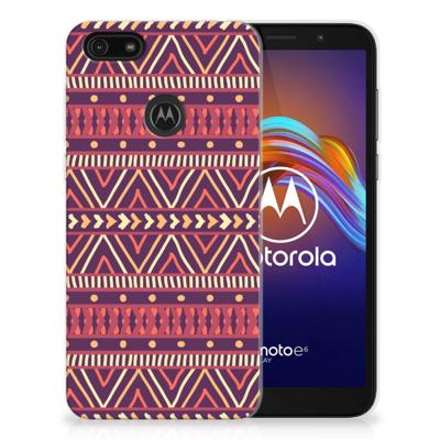 Motorola Moto E6 Play TPU bumper Aztec Paars