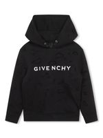 Givenchy Kids logo-print distressed cotton hoodie - Noir - thumbnail