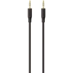 Belkin F3Y117bt2M Jackplug Audio Aansluitkabel [1x Jackplug male 3,5 mm - 1x Jackplug male 3,5 mm] 2.00 m Zwart Vergulde steekcontacten