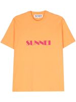 Sunnei t-shirt en coton biologique à logo imprimé - Orange