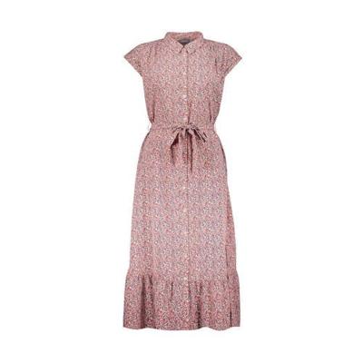 Geisha maxi jurk met all over print en ceintuur roze Geisha maxi jurk met all over print en ceintuur roze