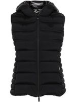 Moncler gilet matelassée à patch logo - Noir