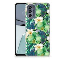 Motorola Moto G62 5G TPU Case Orchidee Groen