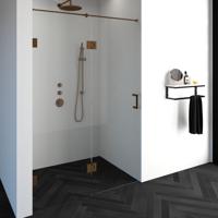 Sanituba Complete Profielloze Nisdeur 2-delig gekoppeld 140cm met 70cm deur koper