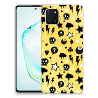 Silicone Back Case Samsung Galaxy Note 10 Lite Punk Geel