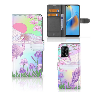 OPPO A74 4G Telefoonhoesje met Pasjes Bird