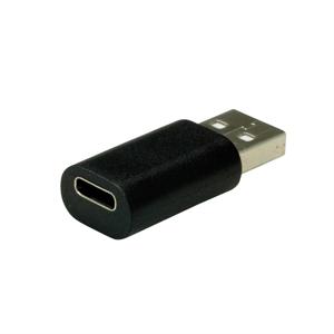 VALUE 12.99.2995 tussenstuk voor kabels USB Type-A USB Type-C Zwart