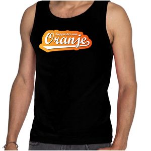 Zwart fan tanktop / hemdje supporter van oranje EK/ WK voor heren 2XL  -