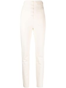 Philosophy Di Lorenzo Serafini pantalon en coton stretch à taille haute - Tons neutres