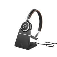 Jabra Evolve 65 Second Edition - UC On Ear headset Telefoon Bluetooth, Radiografisch Mono Zwart Noise Cancelling, Ruisonderdrukking (microfoon) Incl. oplaad- - thumbnail