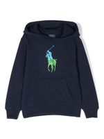 Ralph Lauren Kids hoodie à logo imprimé - Bleu