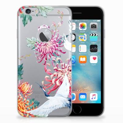 Apple iPhone 6 Plus | 6s Plus TPU Hoesje Bird Flowers