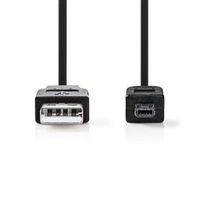 USB 2.0-Kabel | A Male - Hirose Mini 4-Pins Male | 2,0 m | Zwart