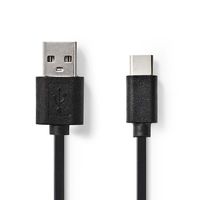 USB 2.0-Kabel | Type-C Male - A Male | 1,0 m | Zwart [CCGB60600BK10] - thumbnail