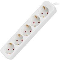 lanberg Merkcontactdozen model SCHUKO White Screen 5 steekdozen 1,5 m