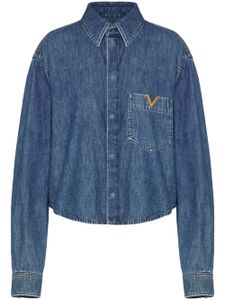 Valentino Garavani chemise VGold en jean - Bleu