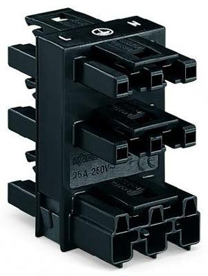 WAGO WINSTA Verteiler Netsplitter [Netstekker - Netbus, Netbus, Netbus, Netbus, Netbus] Totaal aantal polen: 2 + PE Zwart 1 stuk(s)