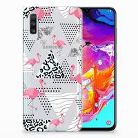 Samsung Galaxy A70 TPU Hoesje Flamingo Triangle