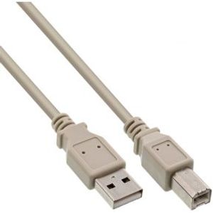 InLine 34555H USB-kabel 5 m USB A USB B Beige