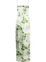 Reformation robe en soie Frankie à fleurs - Vert