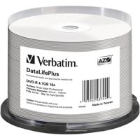 Verbatim 43744 DVD-R disc 4.7 GB 50 stuk(s) Spindel Bedrukbaar - thumbnail