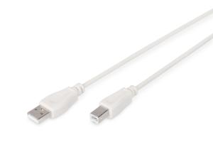 Digitus USB-kabel USB 2.0 USB-A stekker, USB-B stekker 5.00 m Beige AK-300105-050-E