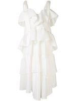 Goen.J robe froncée asymétrique - Blanc