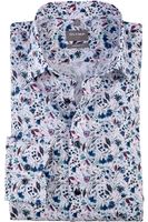 OLYMP Luxor Comfort Fit Overhemd blauw/roze, Bloemen