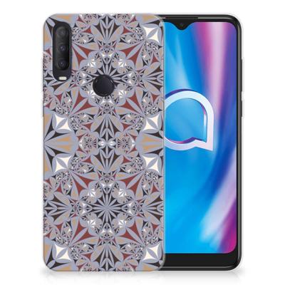 Alcatel 1S (2020) TPU Siliconen Hoesje Flower Tiles Alcatel 1S (2020) TPU Siliconen Hoesje Flower Tiles