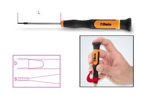 Beta Micro-schroevendraaiers voor sleufschroeven 1257LP 2,5 - 012570024