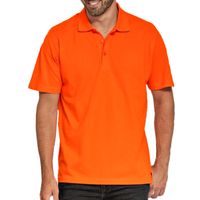 Oranje poloshirt / polo t-shirt basic van katoen voor heren