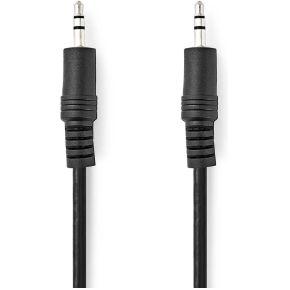 Stereo-Audiokabel | 3,5 mm Male | 3,5 mm Male | Vernikkeld | 1.50 m | Rond | Zwart | Label